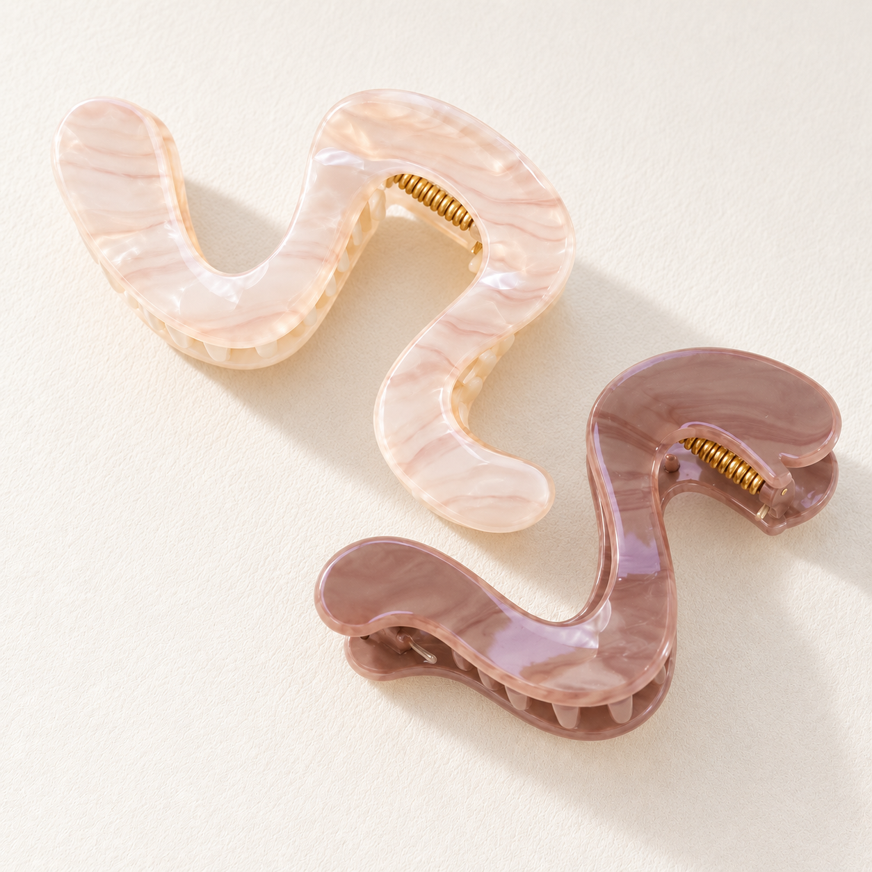 Swirl S-Curve Acetate Hair Claw Clip Large