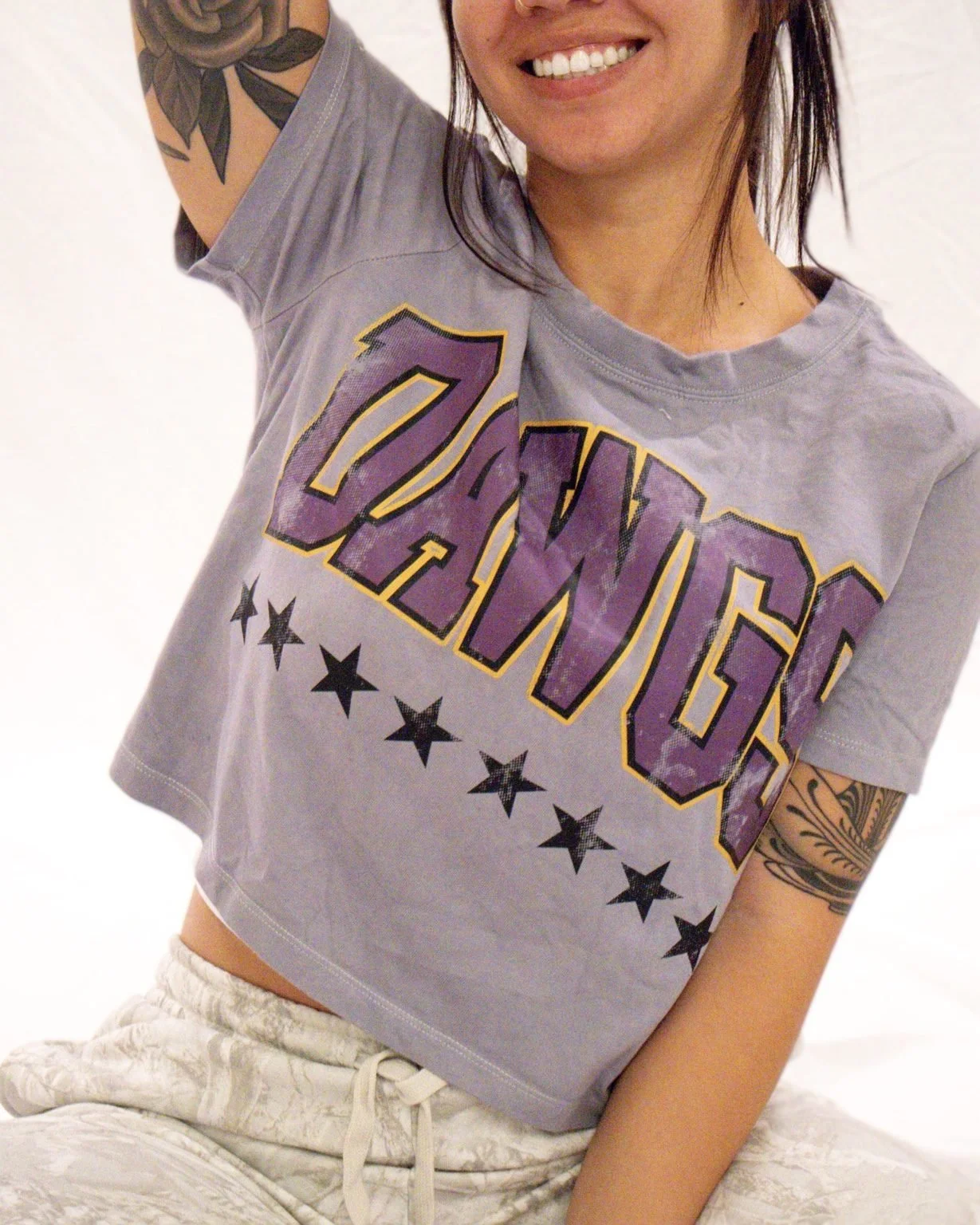 The All-Star "Dawgs" Vintage Cotton Cropped Tee