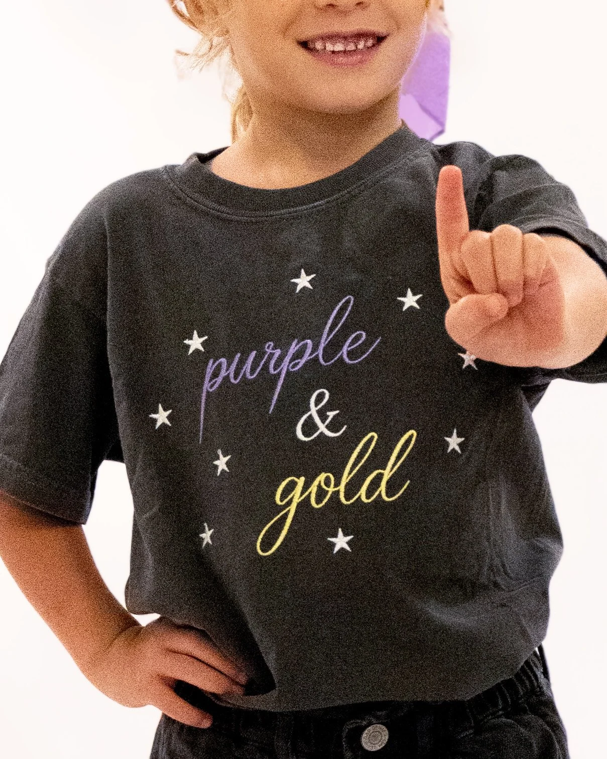 The Mini "Purple & Gold" Script Vintage Tee