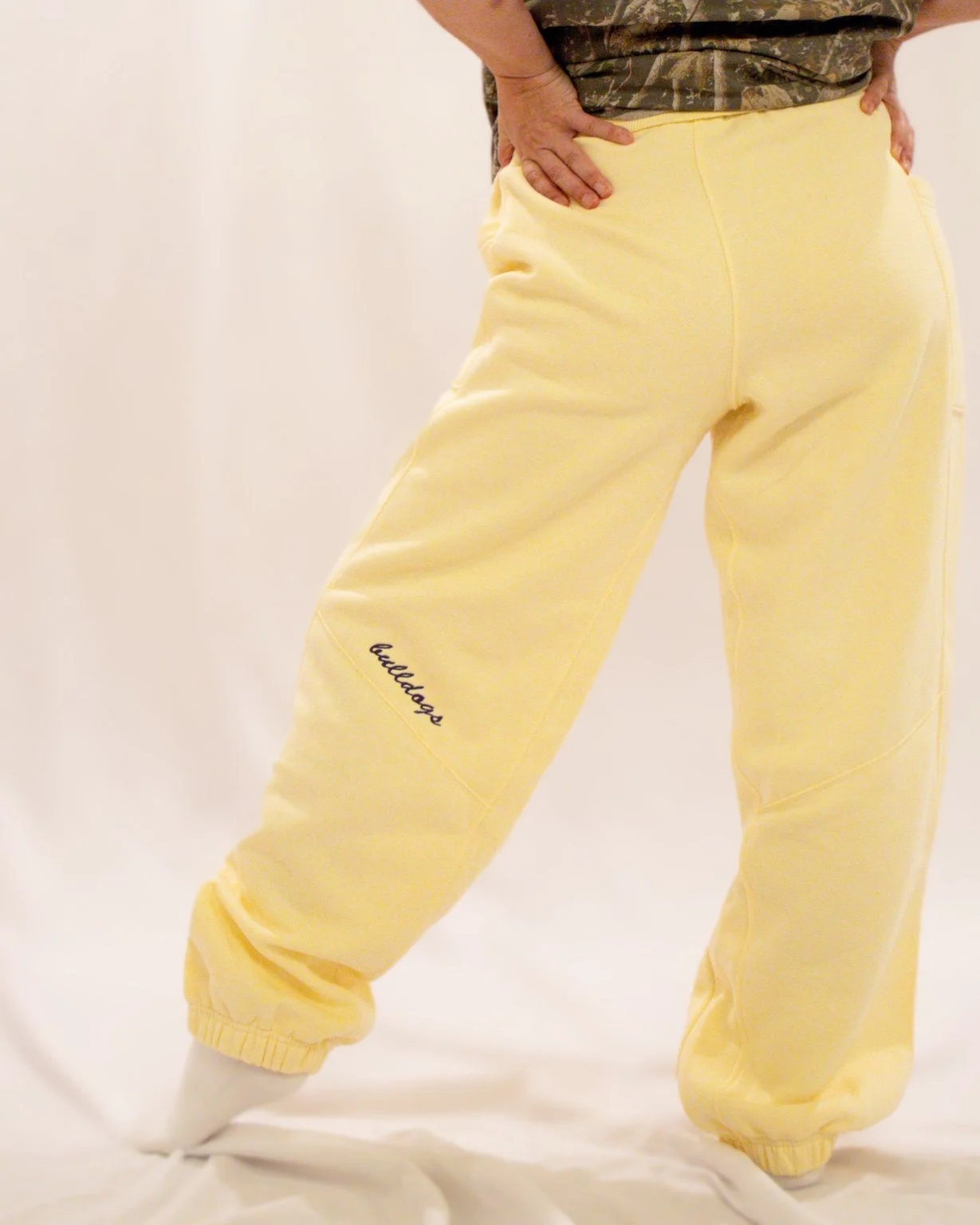 The Butter Yellow "Bulldogs" Script Sweatpants
