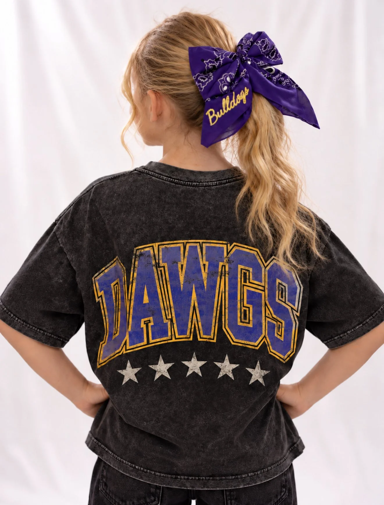 Youth Unisex Mineral Wash BC "Dawgs" Graphic Tee