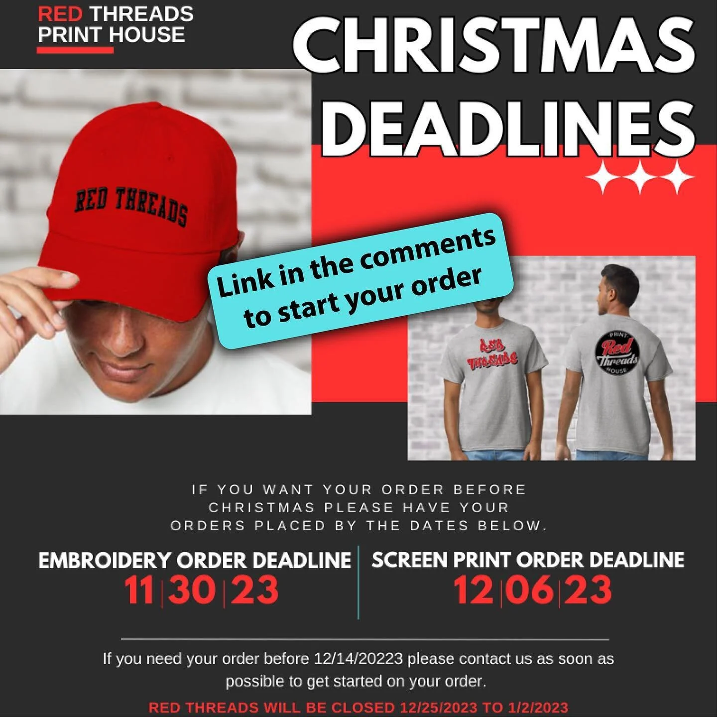 Click the link to start your order -&gt; https://form.jotform.com/232205308169149