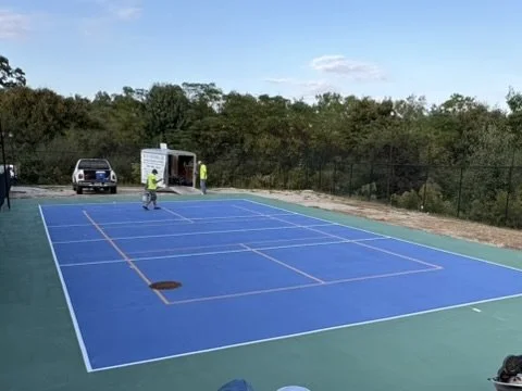 A private backyard sports surface installed by Tri-Co Industries in Gainesville, Ga