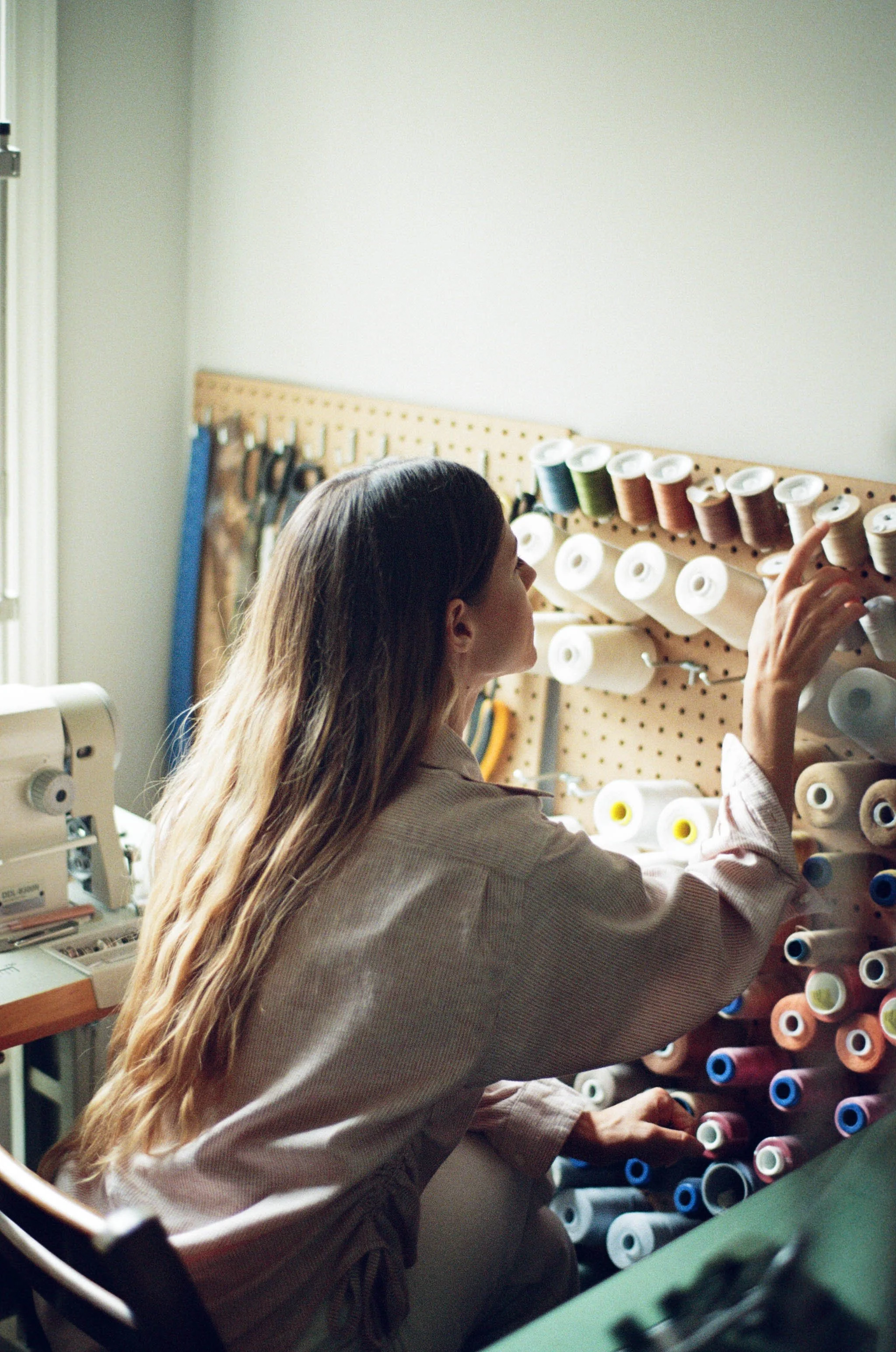 aneta sofronova fashion designer nusha sustainable clothing studio sewing