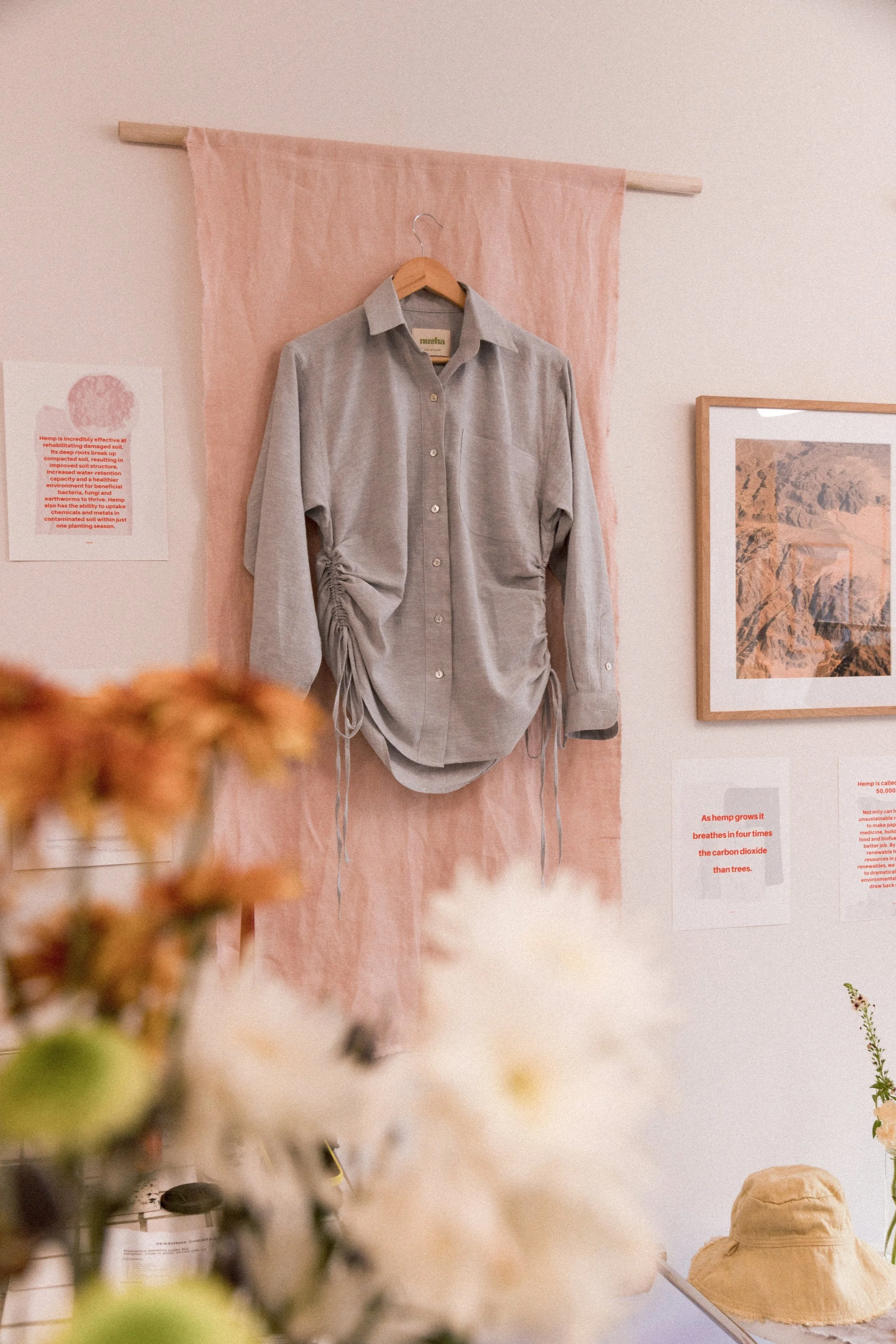 nusha sustainble fashion designer clothing natural dyes fabric hemp organic cotton