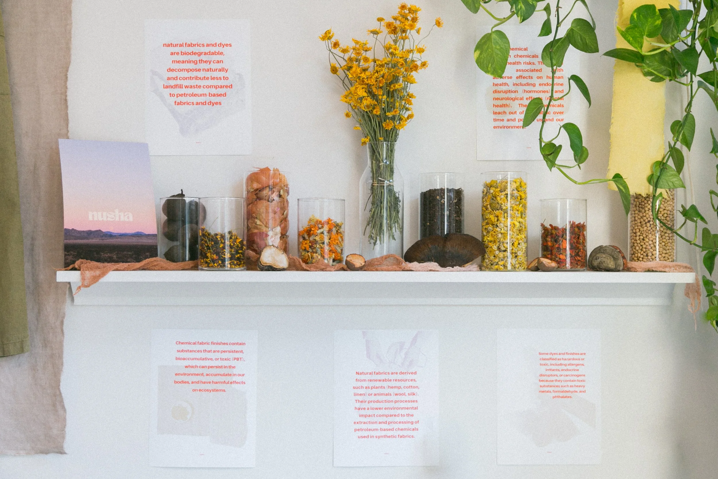 nusha sustainble fashion designer clothing natural dyes fabric hemp organic cotton