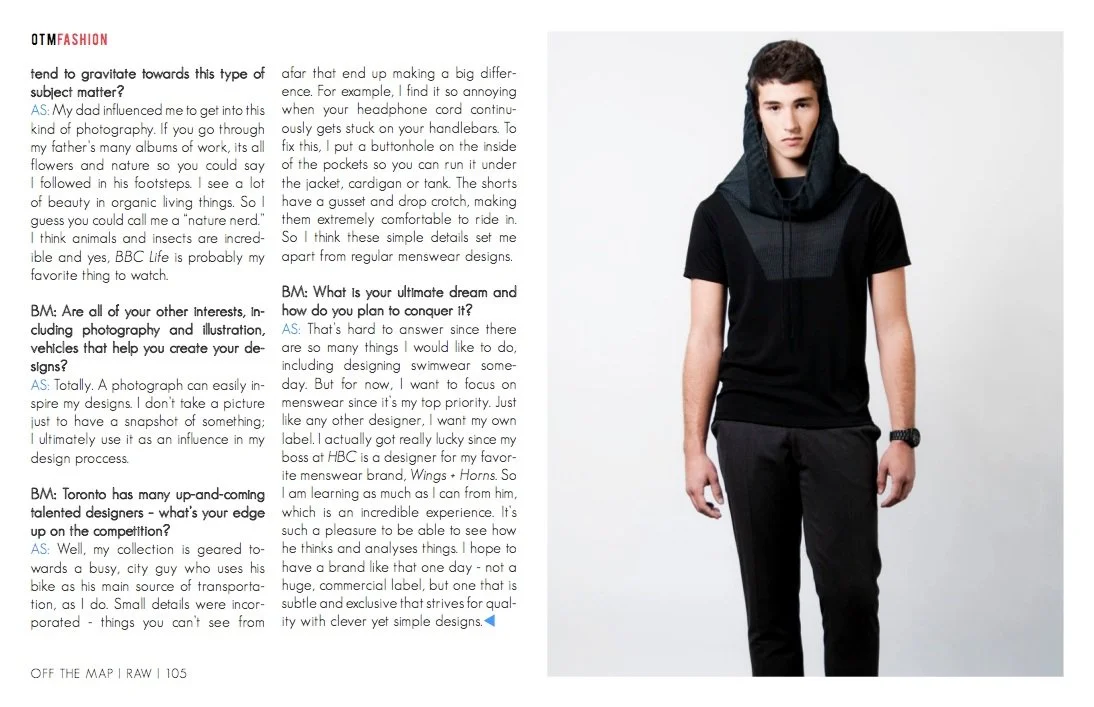 aneta sofronova toronto interview designer sustainable menswear fashion