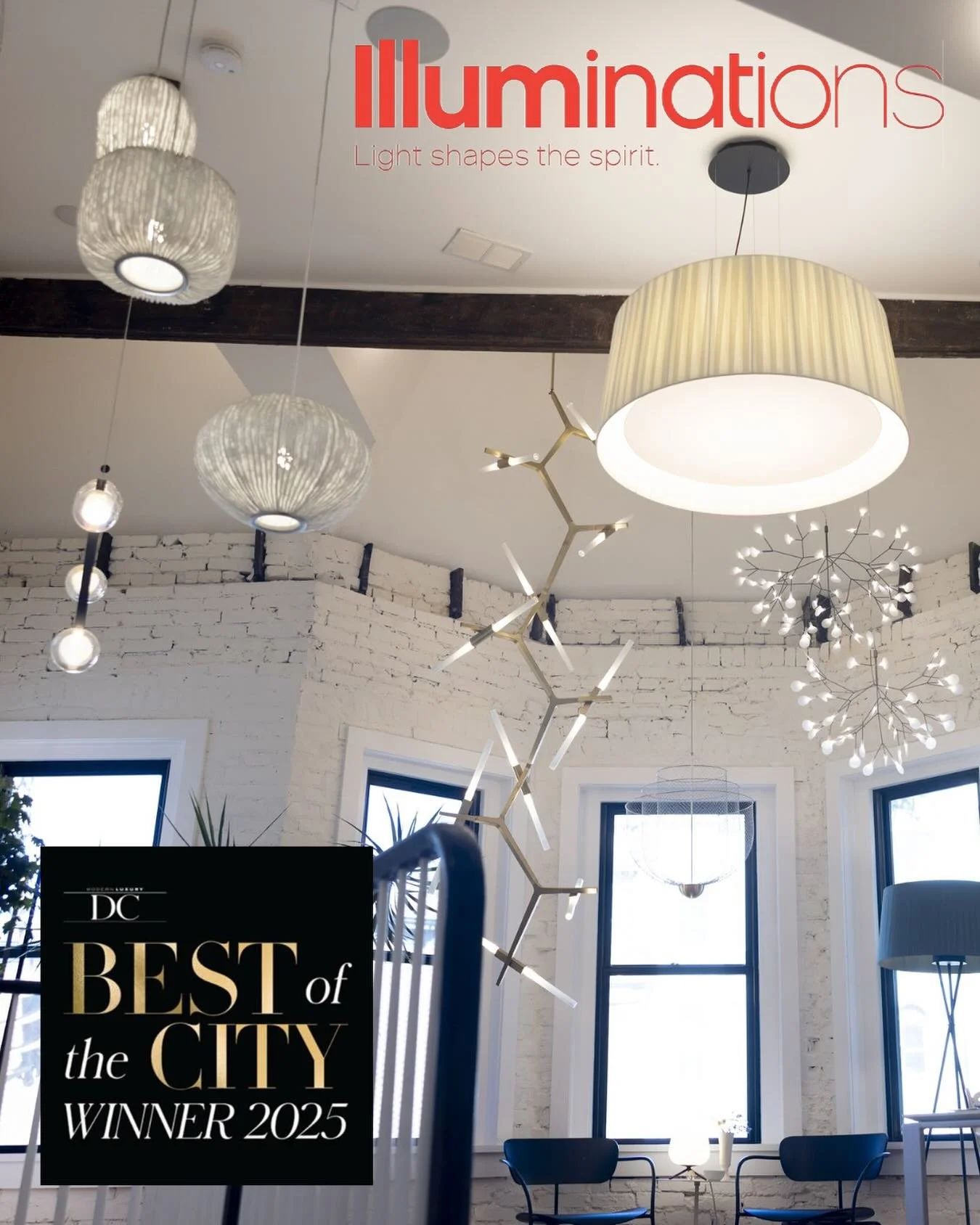 We are honored to share that we&rsquo;ve been named Best of DC Lighting 2025! ✨ Thank you to the editors of @dcmagazine ! We&rsquo;re proud to help light up this city one space at a time. Here&rsquo;s to thoughtful lighting, creative partnerships, an
