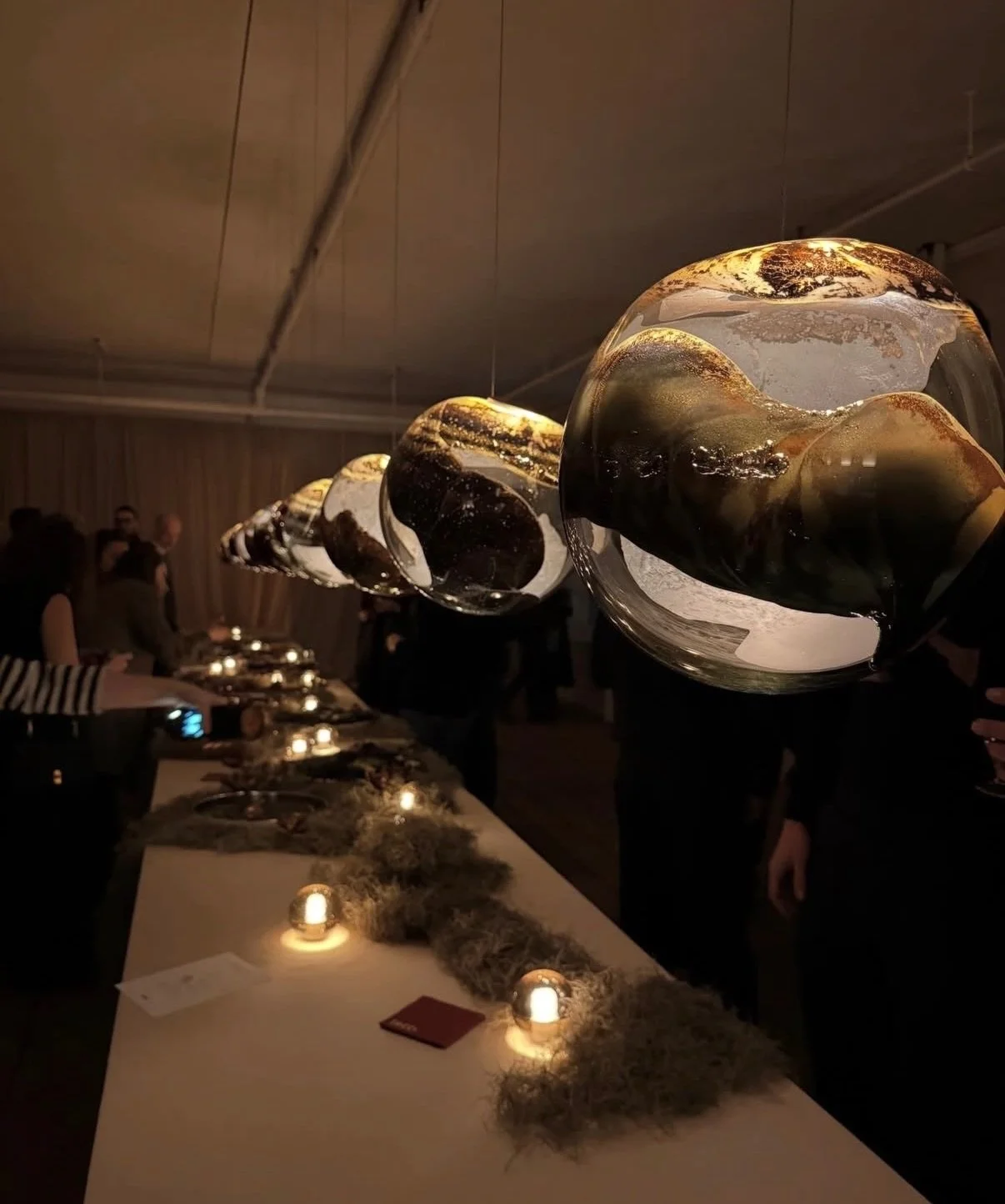 Last night @bocci introduced their beautiful 93 series. A gorgeous marriage of molten aluminum and glass. This special design embodies everything we love about Bocci and their companies mission of the exploration of materiality and light. We can&rsqu