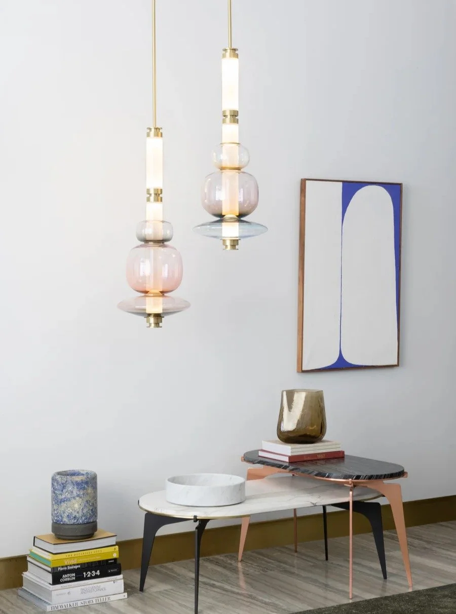 The Luna collection by @gabrielscott brings light and movement to any space with its signature glass bead configuration and a range of color finishes. Its versatile design makes it a favorite for both residential and hospitality projects, proving tha