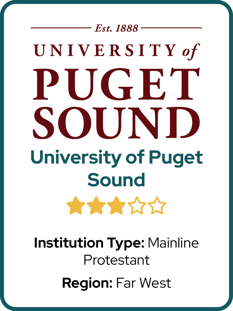  	Mainline Protestant	  
 	Far West	 
 	⭑ ⭑ ⭑	  
 	WA	 
 	University of Puget Sound	 