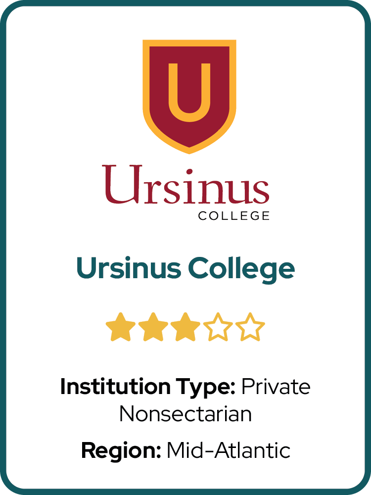  	Private Nonsectarian	  
 	Mid-Atlantic	 
 	⭑ ⭑ ⭑	  
 	PA	 
 	Ursinus College	 