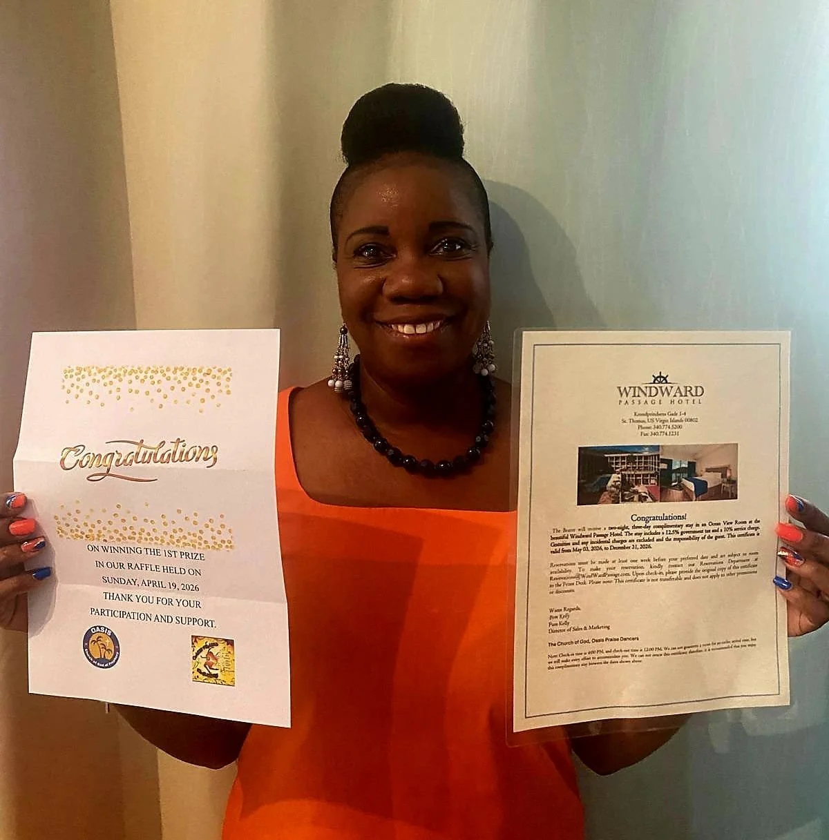 Windward Passage Hotel [3 days, 2 nights Hotel Stay]: Almira Turnbull (1st place WINNER:)