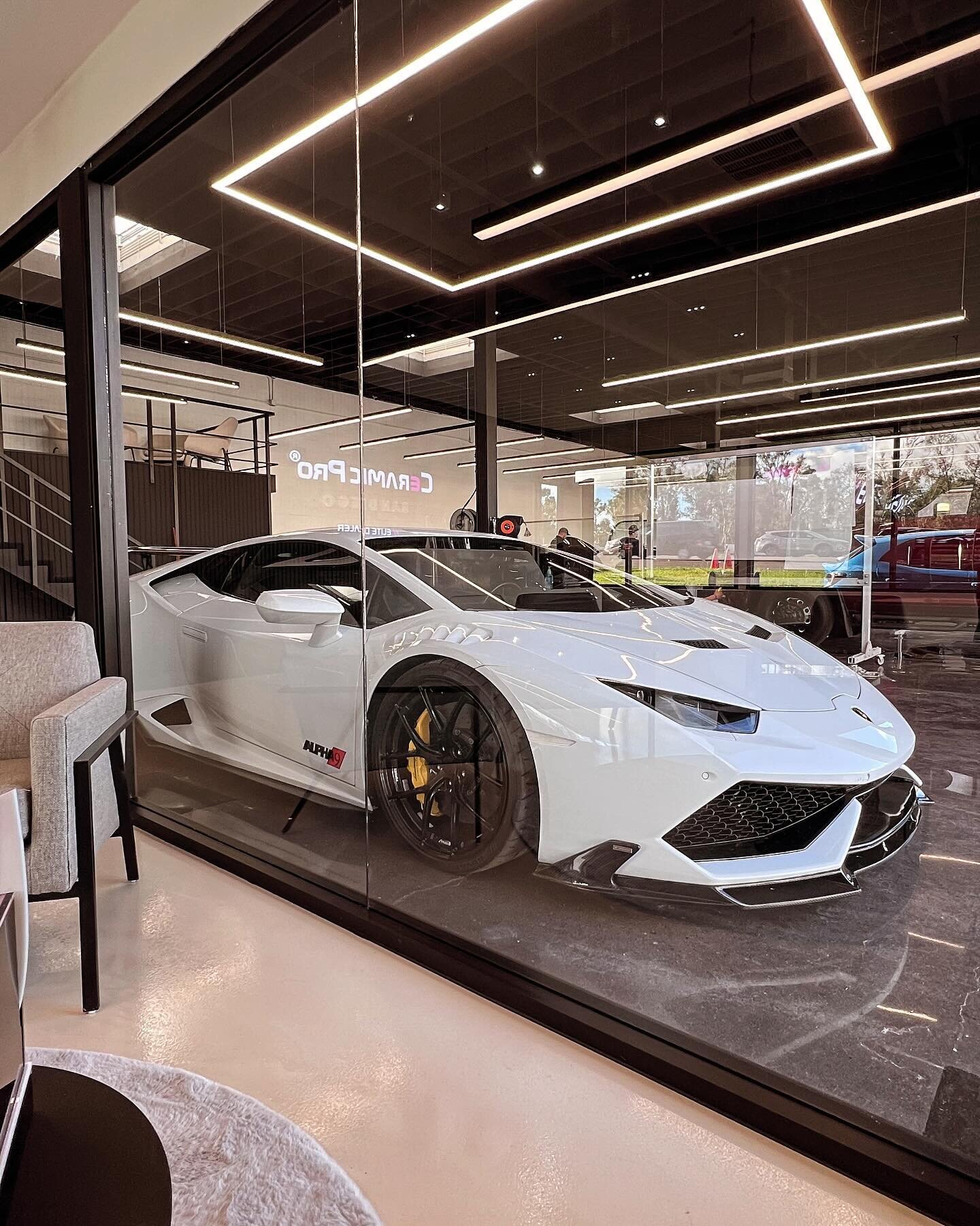 We&rsquo;re at @ceramicprousa new facility in San Diego to check out what they have planned for the start of @legendsrally . They are the title sponsor of Legends Rally Episode 3.  Nice @amsperformance Alpha9 Huracan with @titan7wheels and @vorsteine