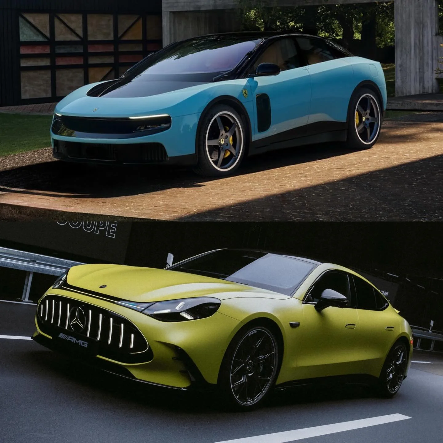 ALL ELECTRIC 🔋🔋 Which one looks worse? 😬 The Ferrari Luce or the Mercedes-Benz AMG GT 4 Door Coupe? 

#ferrariluce #mercedesbenz #amggt4door #amggt