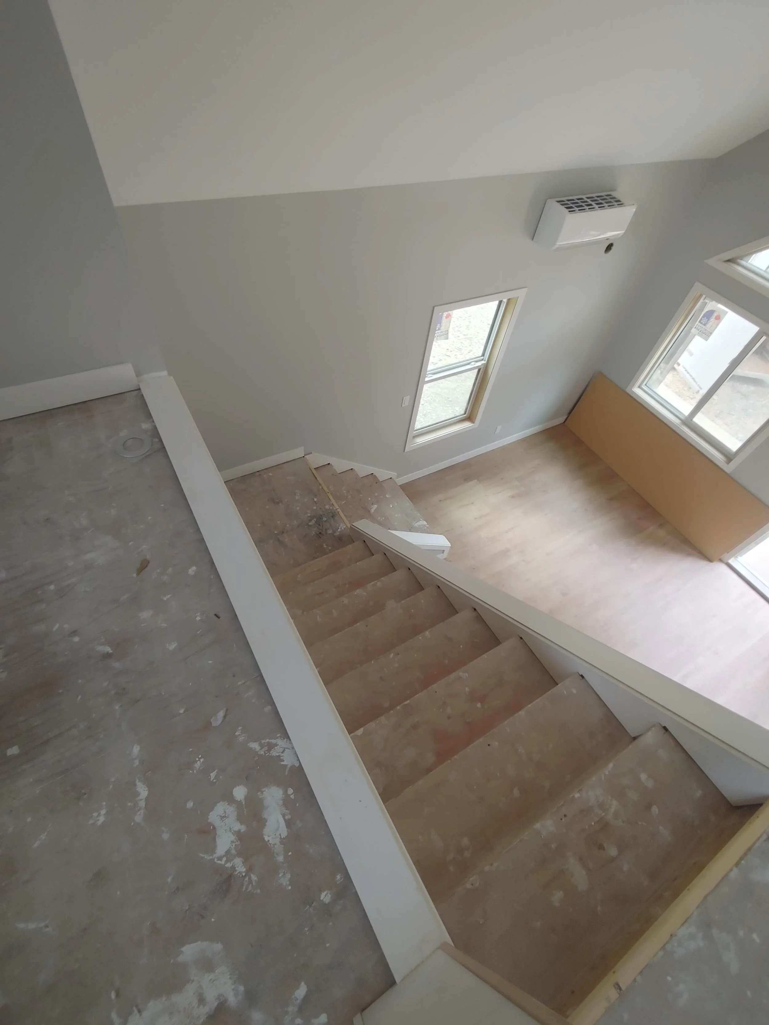 Finished stringers and capping ready for glass railing