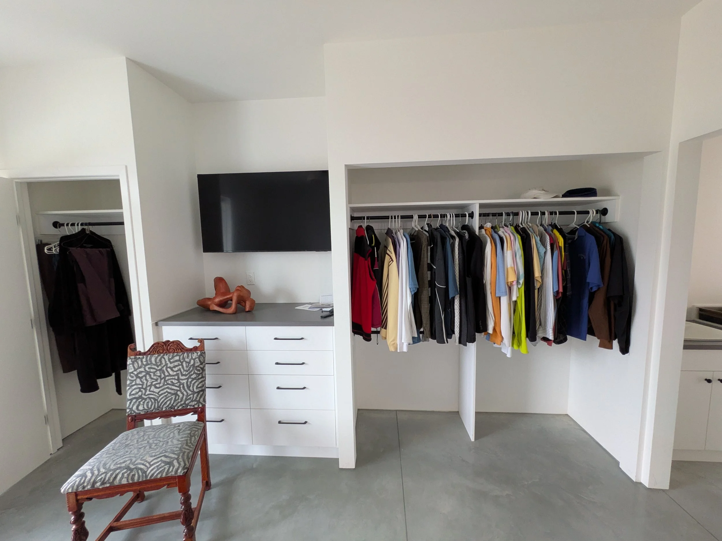 His bedroom closet