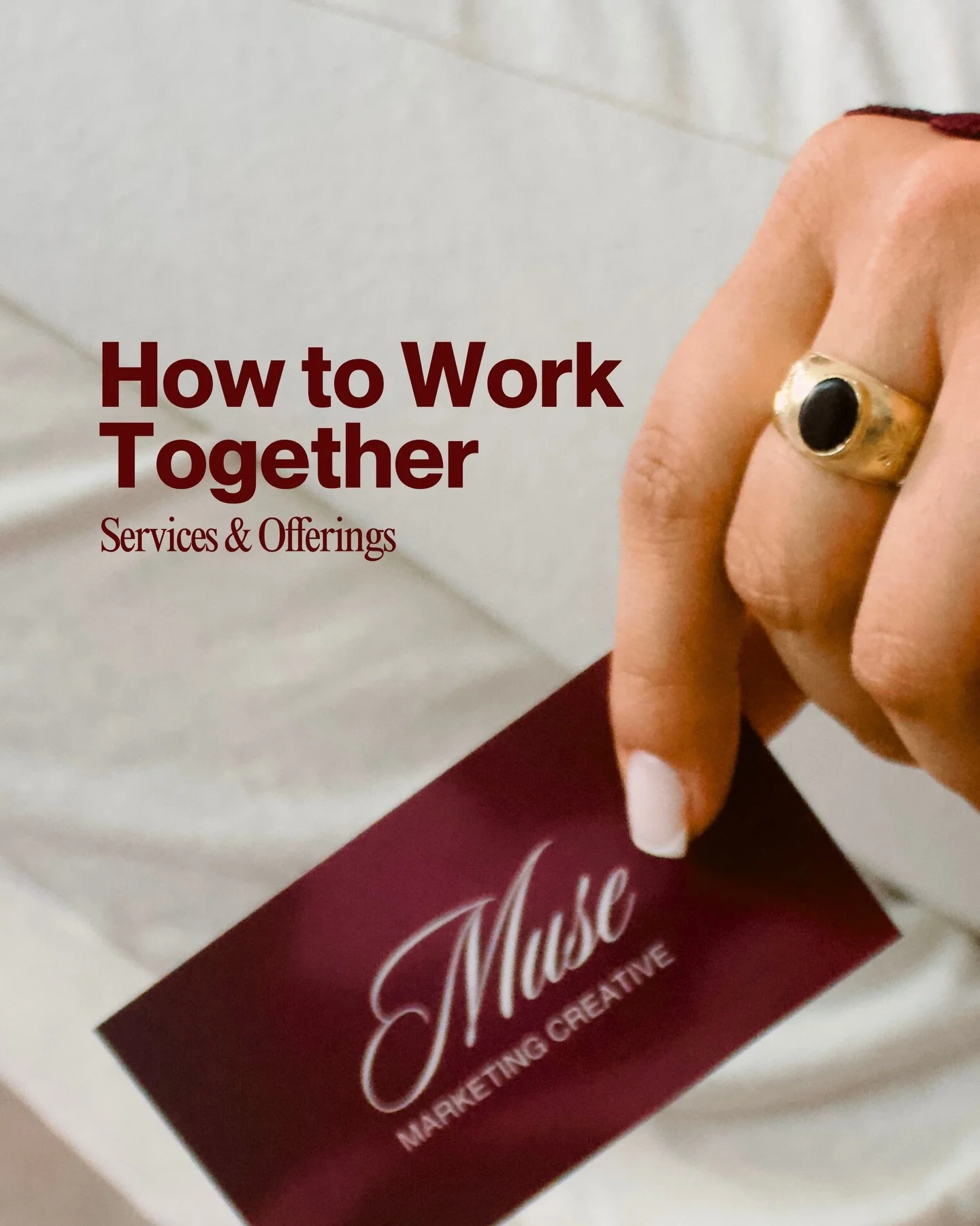 Your brand deserves to look as good as the work you do.

Muse offers:
✔️ Social Media Management
✔️ Content Creation
✔️ Website Design
✔️ Email Marketing
✔️ Graphic Design
✔️ Promo Product Design

If this is the support you&rsquo;ve been searching fo