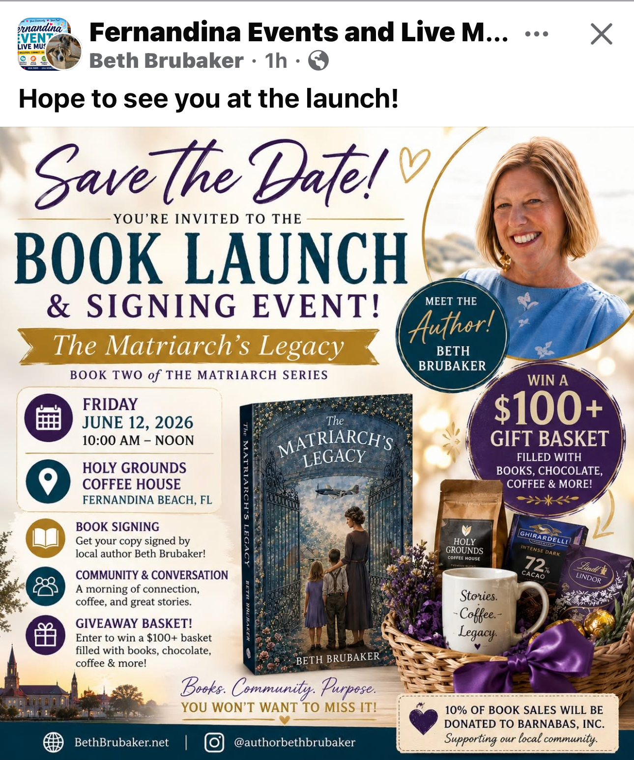 Friday June 12th: Book Two of the Matriarch Series “The Matriarch’s Legacy” Book Launch &amp; Signing