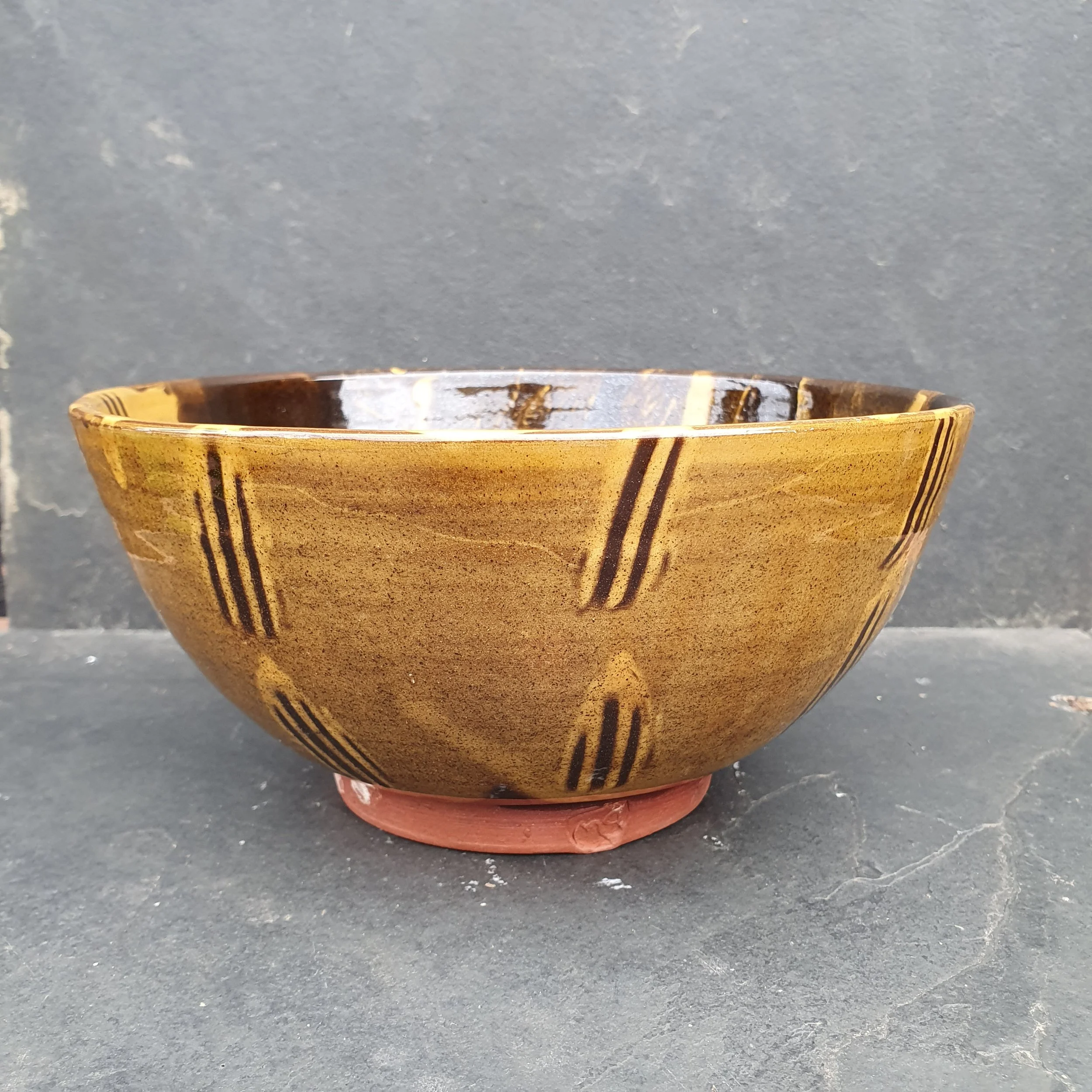 Matt Grimmitt Slipware Plate | Cream/Terracotta