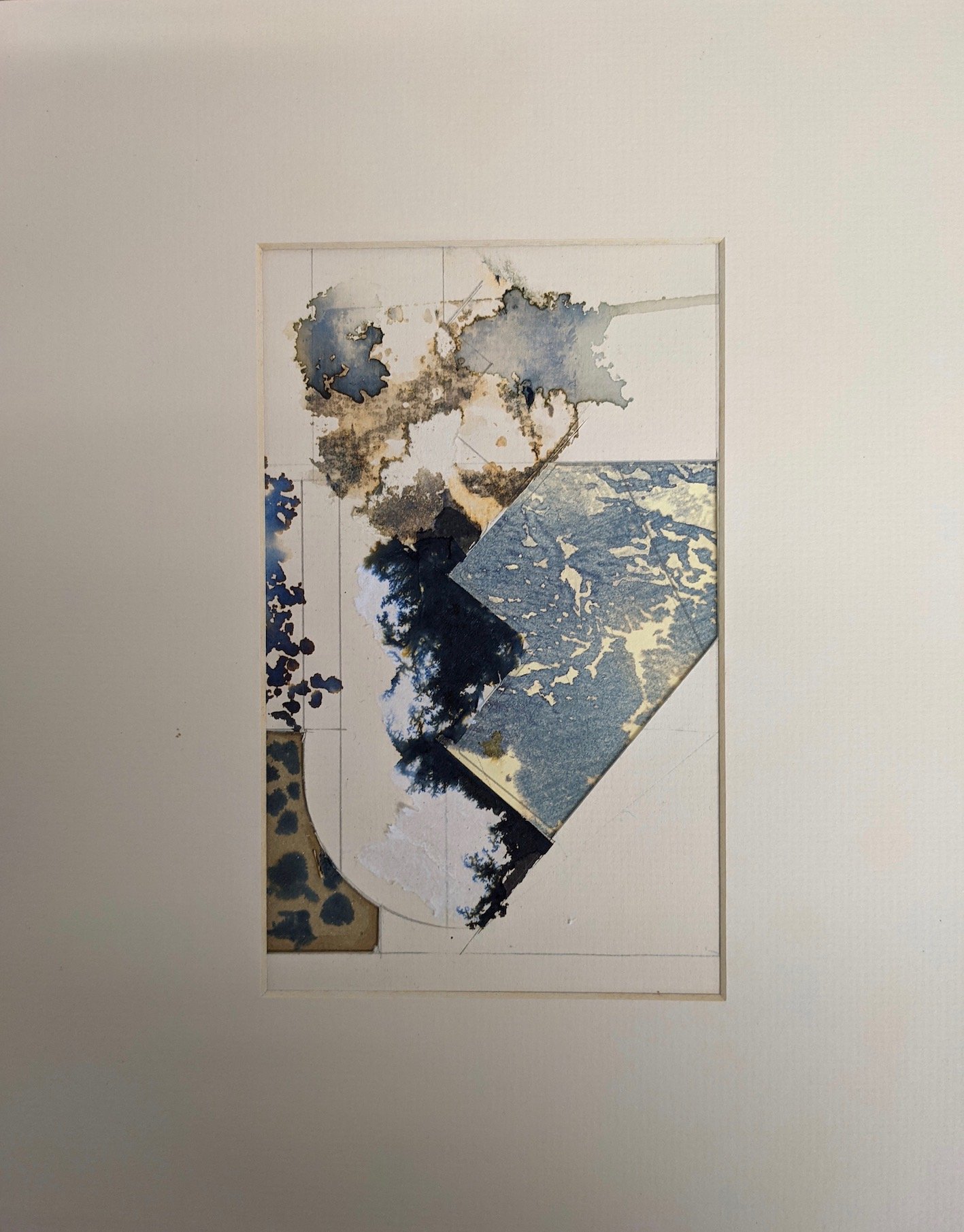 'Saltburn cliff walk/Japanese version' Collage and ink. A small work but beautifully formed I would say.
