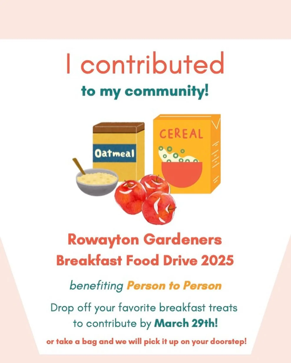 Food drive love! It is a wonderful weekend to shop for our @persontopersonct @therowaytongardeners food drive with your child!

I loved dropping these collection boxes at @fmrns and @united_church_nursery_school this week 💛

And I left these special