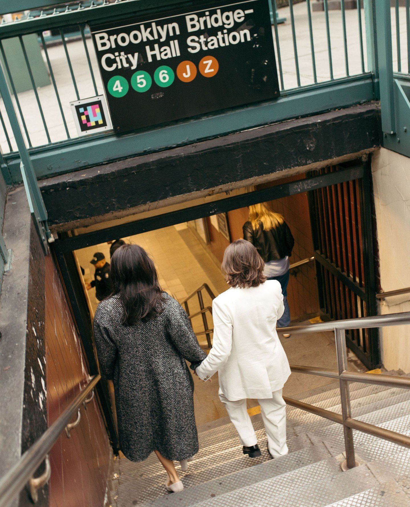 True love means finding the person who makes everyday tasks feel like an adventure - even navigating the NYC subway! 🚆🍎🗽 Sylvia &amp; Ana's city hall elopement took a detour to the 6 train after a gorgeous fall day downtown. Do you &amp; your part