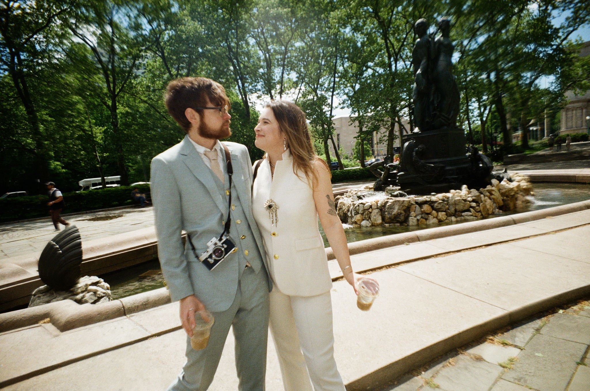 Edgey Couple’s session on 35mm Film - Wendy &amp; Ben - Brooklyn, NY