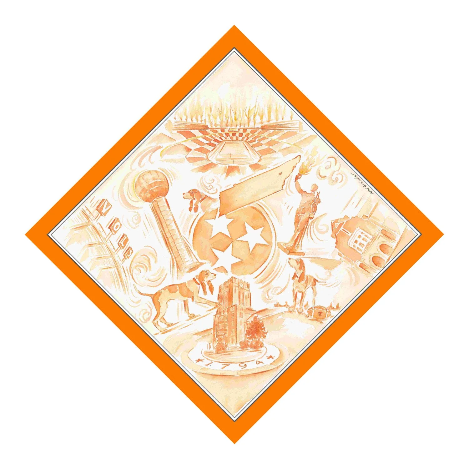 Tennessee Pocket Square