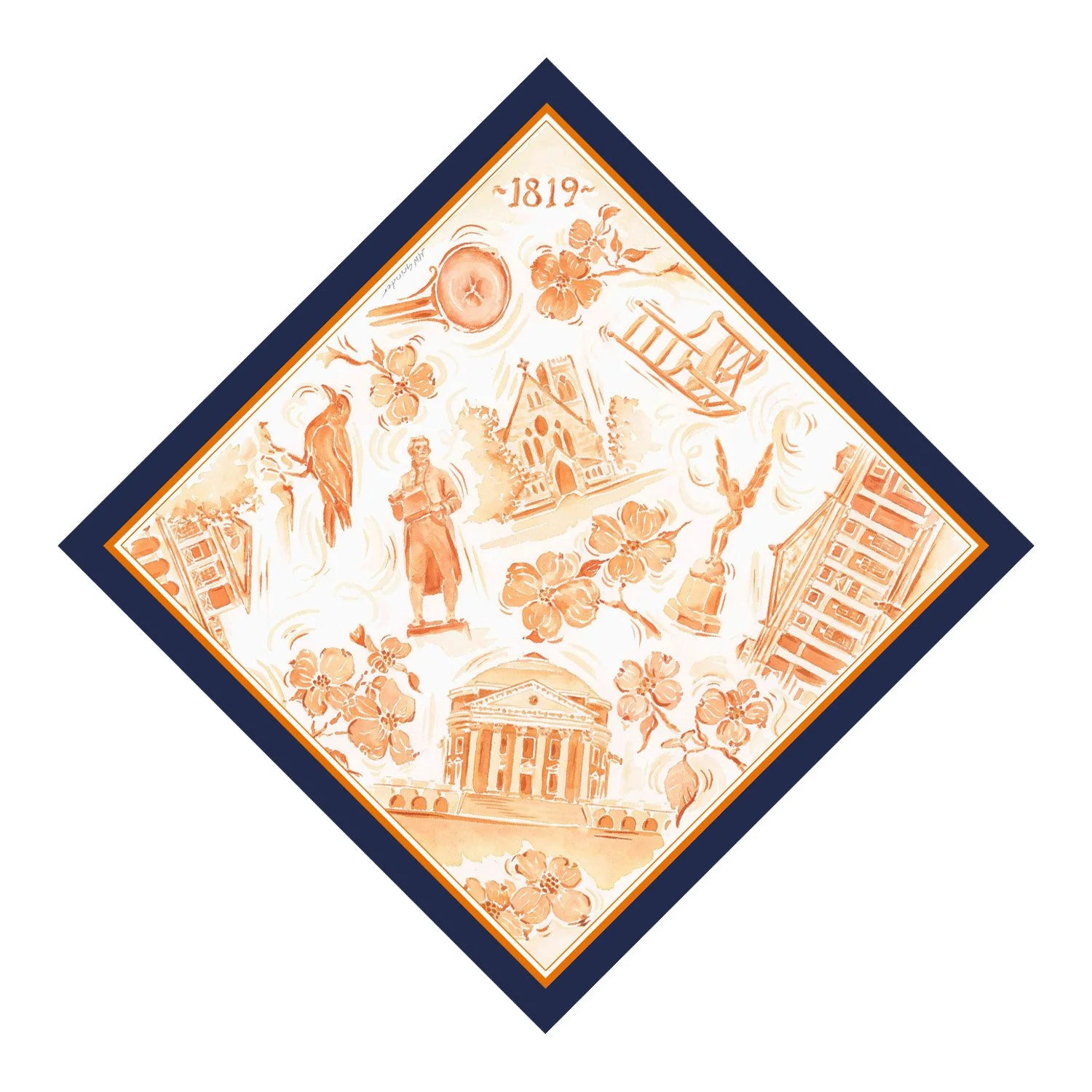 UVA Pocket Square