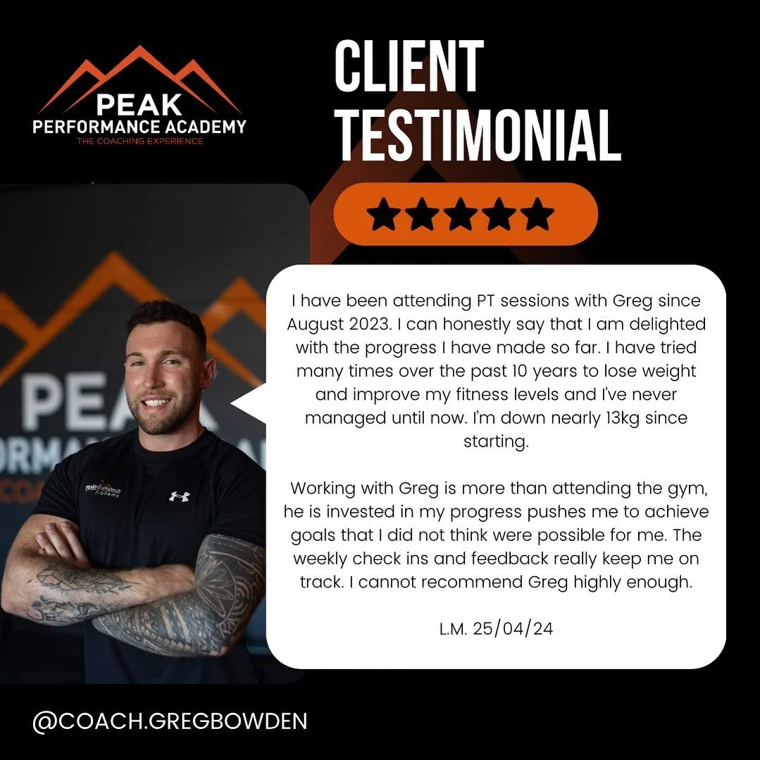 💫 Client testimonial 

I have been training this individual since August and since then we have achieved some great results. 

Although she has lost nearly 13kg since starting I think our biggest achievement was the ability to learn to love to exerc