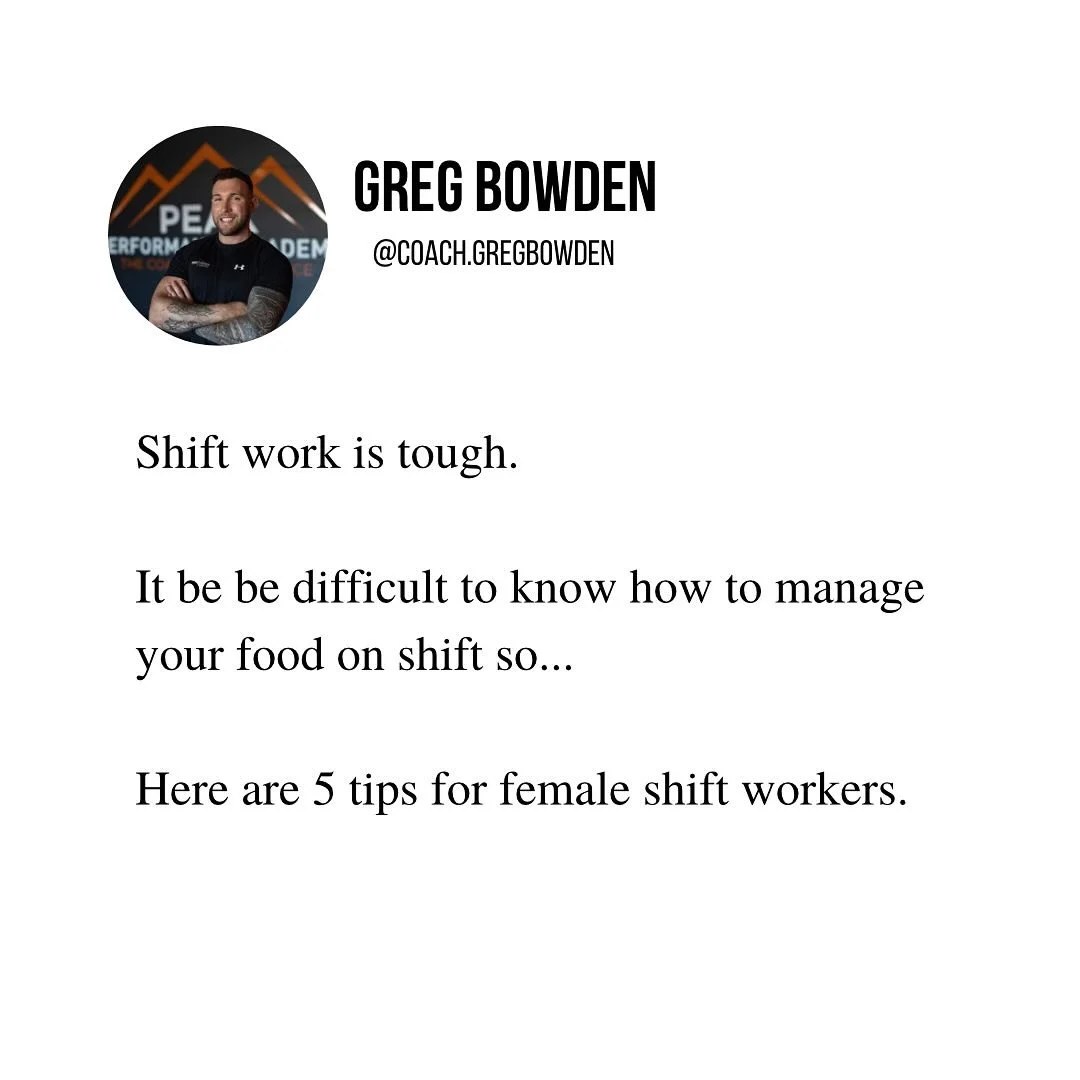 5 Tips for Shift Workers 👩&zwj;⚕️ 

Shift work is tough and can affect a persons general well being so it&rsquo;s important to manage what you can when working - nutrition (pre/during/post shift) and sleep after.

Here are some tips to help!

If you