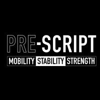 Pre-Script logo with words: Mobility, Stability, Strength