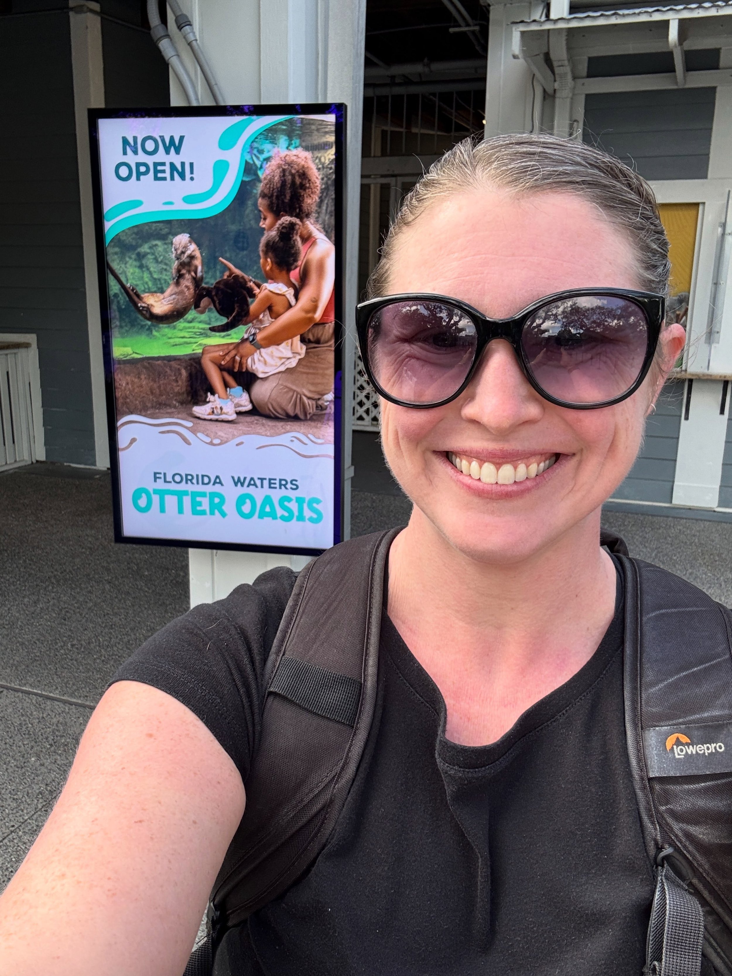 Posing with one of my photos as I get ready to photograph YEAR THREE of Creatures of the Night at @zootampa - let&rsquo;s gooooo!! 

(Also&hellip; ahhhh that photo looks so good in that placement - like it was made for it!!)