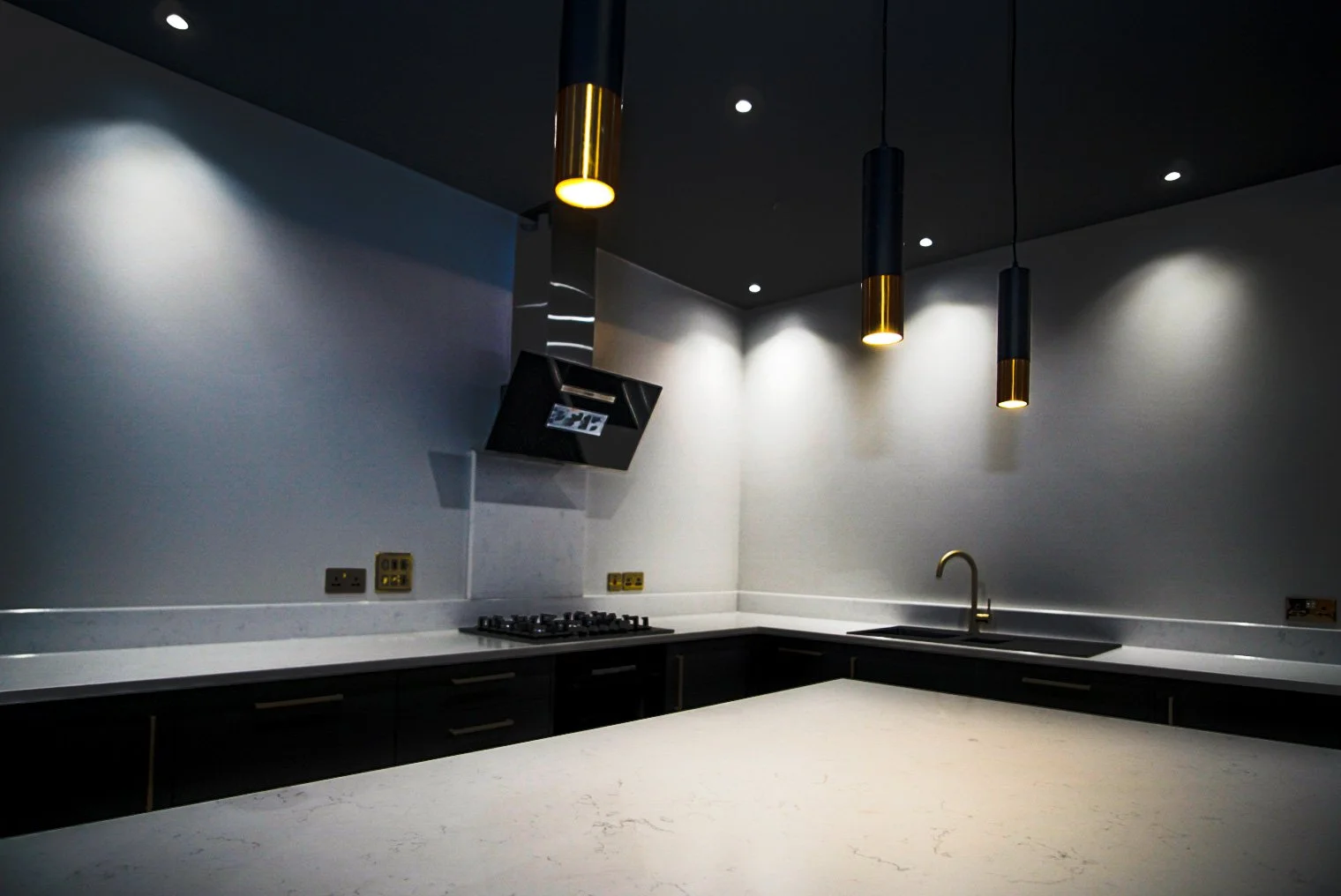 "Smart and integrated kitchen in new build apartment near Stratford station at Tanners House new build homes"