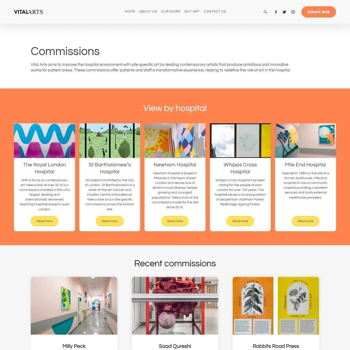 Vital Arts | Squarespace website build