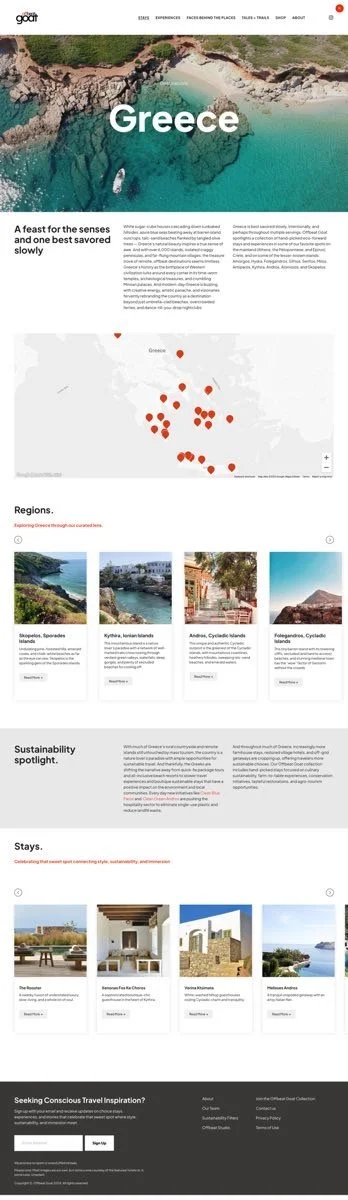 Website screenshot for The Offbeat Goat