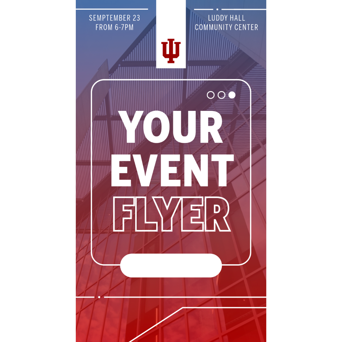 an event template for instagram