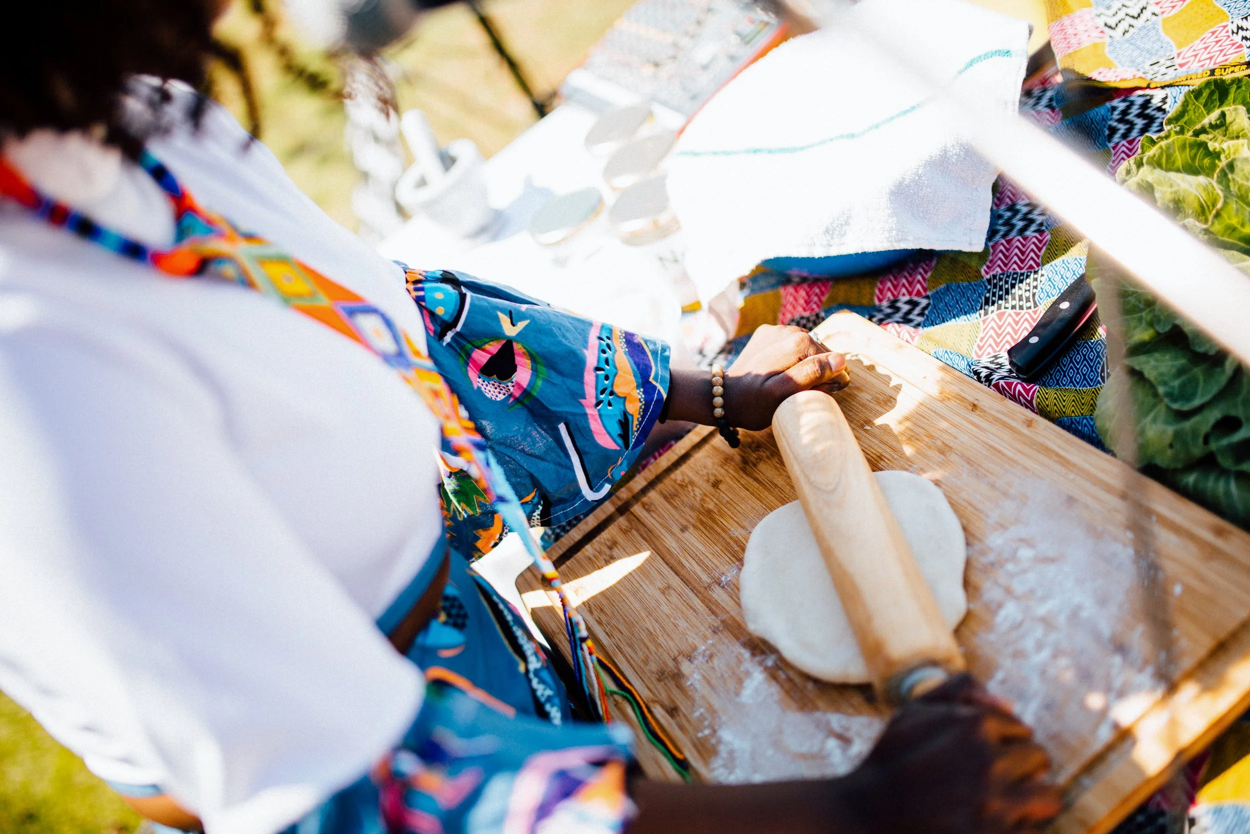Vegan Cooking Demo with Asha Wheeldon / Kula Kitchen. Photo by Tosha Lobsinger.