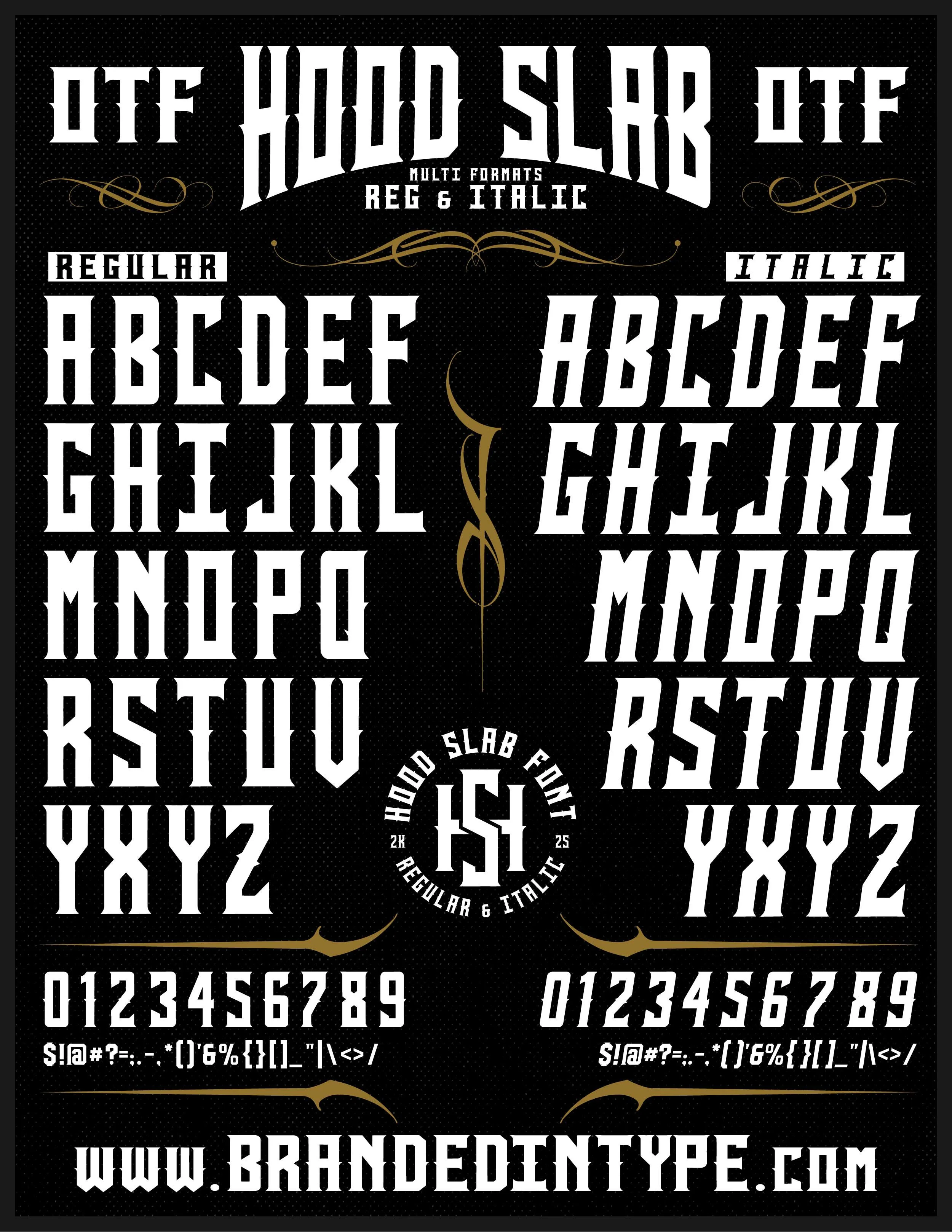 HOOD SLAB - FONT