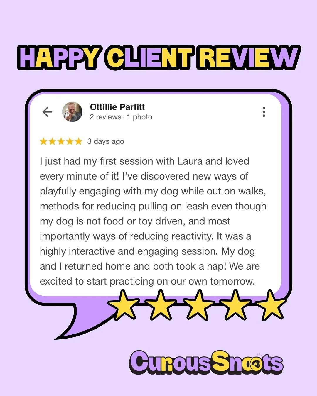 Dog training made FUN! 🤩💜

You guysssss we LIVE for these kind of reviews 🥰 we want training to not only be practical and effective but also enjoyable for both you and your dog! 

Because if you enjoy it, you&rsquo;ll be more likely to practice co
