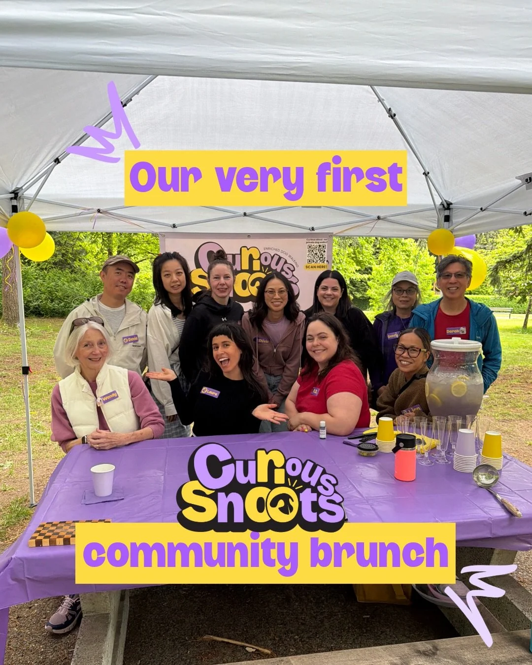 My heart is full 💜💛

You guyssss, I&rsquo;m still not getting over how beautiful our first Curious Snoots Community Brunch was 🥹

Having the opportunity of bringing together the wonderful people behind the dogs we work with was honestly a dream co