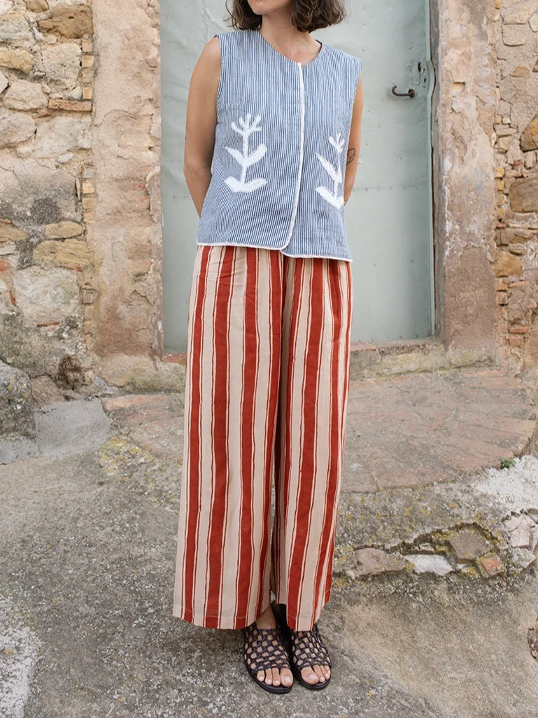 World of Crow Zebra Stroll Pants - Red Stripes