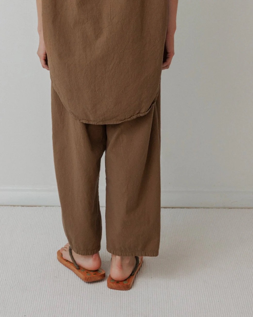 Wol Hide Wide Trouser - Sepia