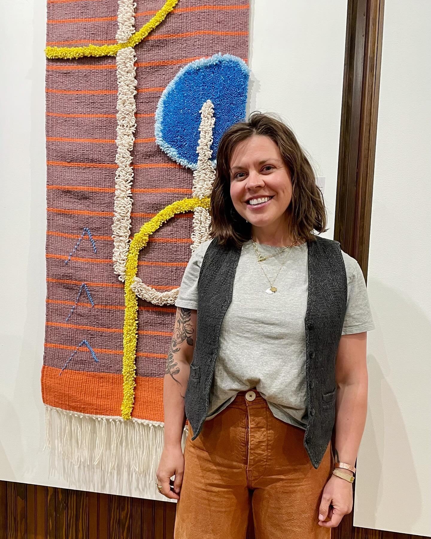 You can now see a selection of Cactus Blossom founder @jessikonley &lsquo;s work, with other inspiring local fiber artists at &lsquo;The Fiber of Being&rsquo; on display until June 1st at @livingstoncenter4artandculture . You can also find Jessi&rsqu