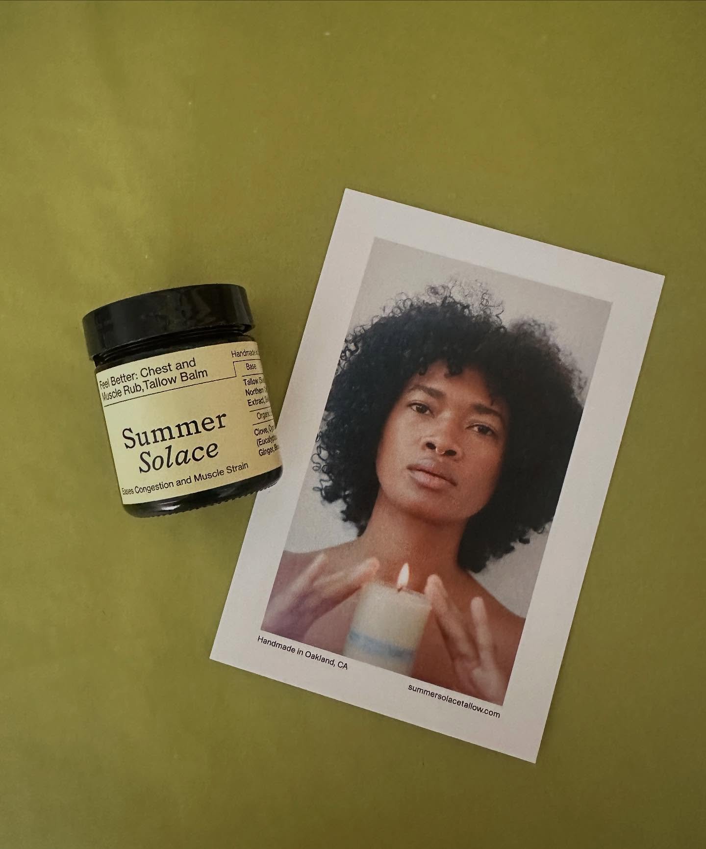 New and restocked favorites from the lovely @summersolacetallow .
.
Founded in 2014 by chef and natural perfumer Megan Bre Camp, Summer Solace Tallow is a pioneering skincare and lifestyle brand based in Oakland, California. They are the first of the