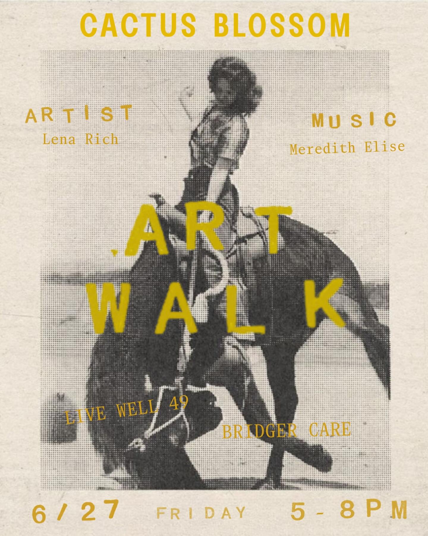 Join us for the first Livingston Art Walk of the season featuring wood fired pottery from local artist and muse @lena_rich , sultry tunes by @meredithelsiemusic and friendly faces from Some favorite nonprofits @bridgercare &amp; @livewell_49 .