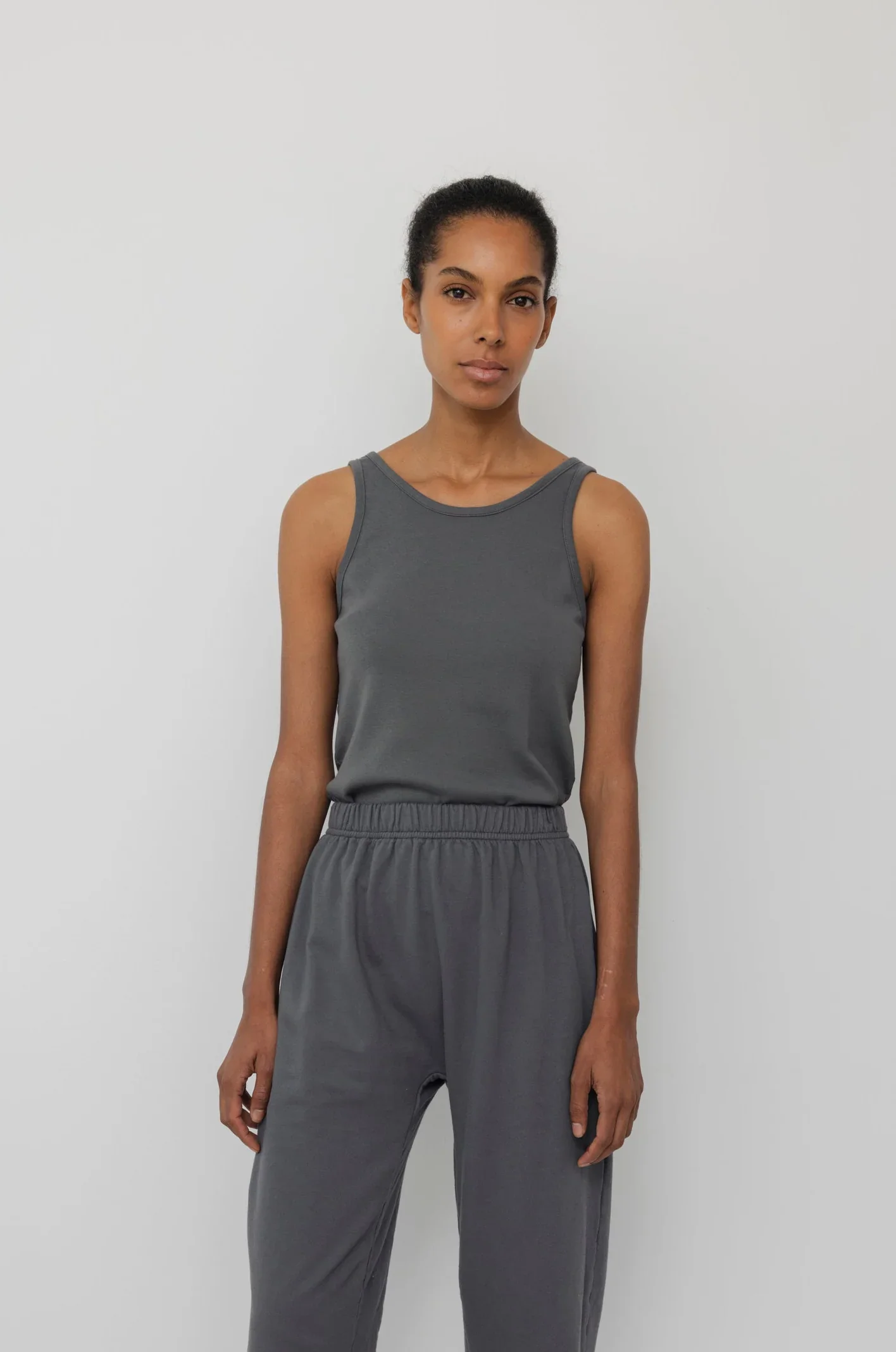 Wol Hide Scoop Back Rib Tank - Stone