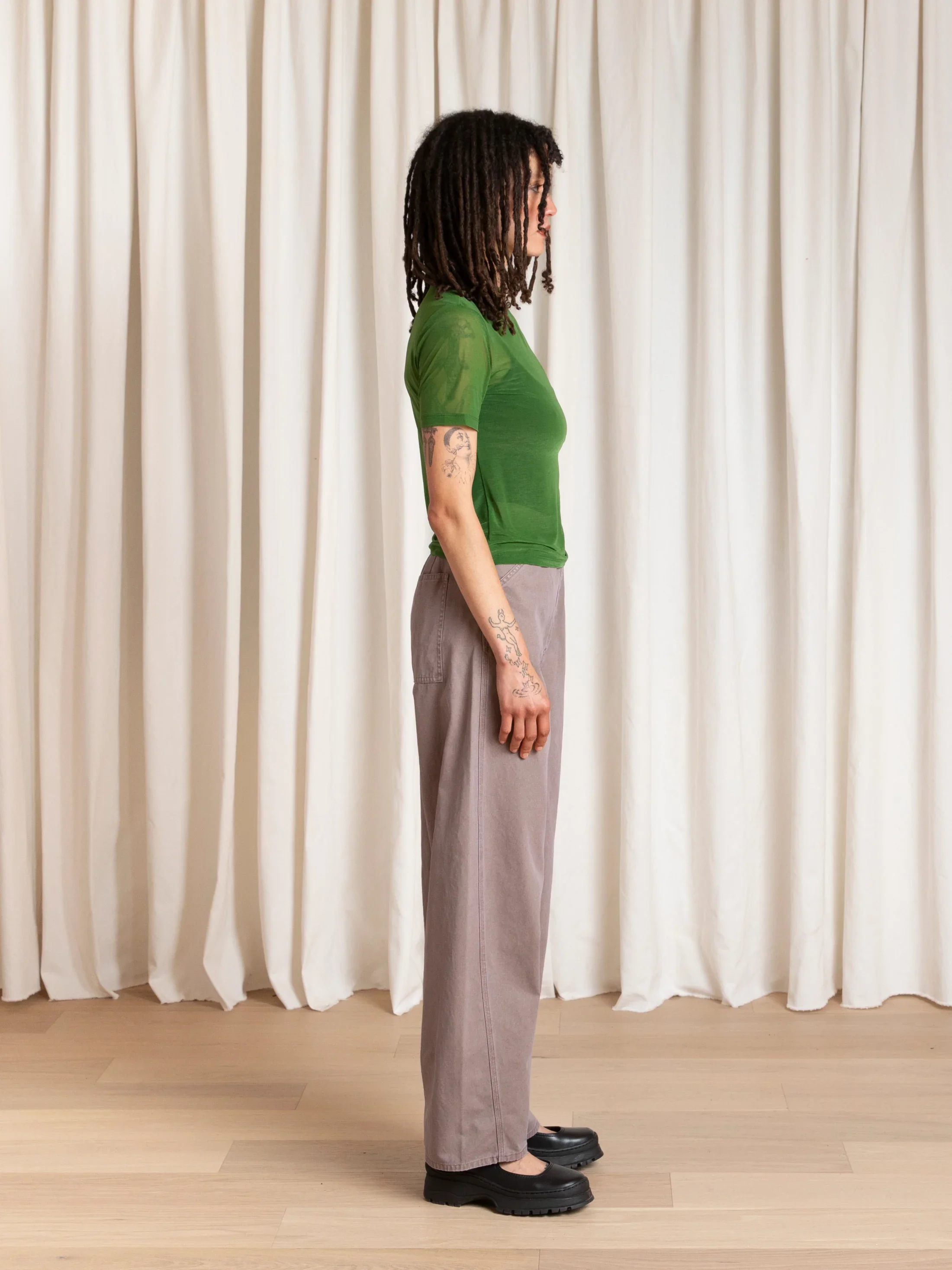 Ali Golden Fitted Barrel Pant - Mauve