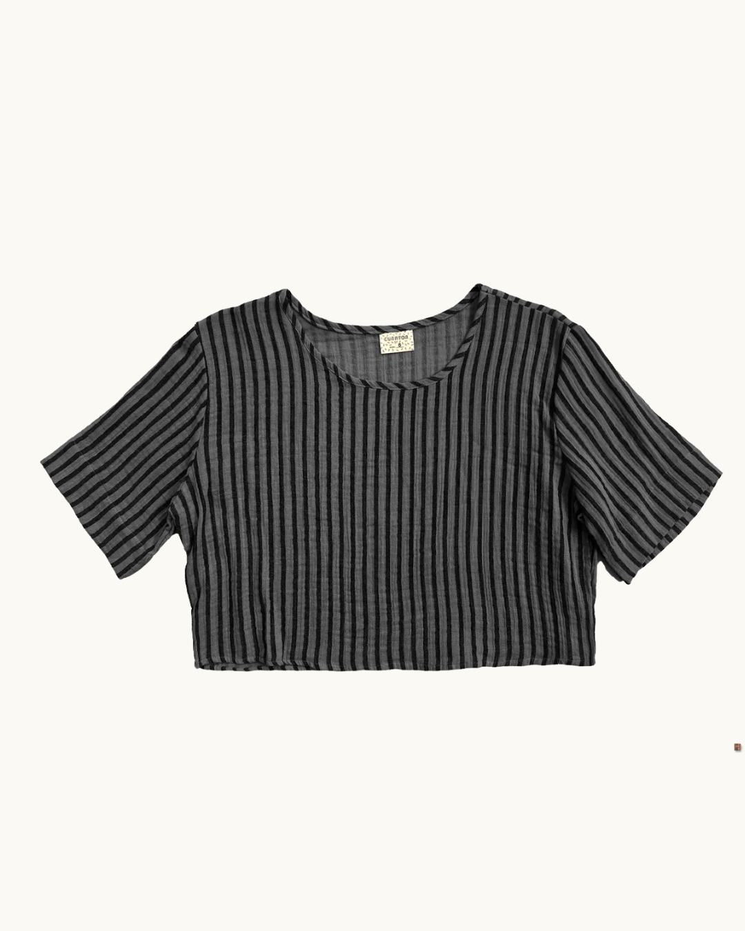Curated SF Noa Top - Black + Black Stripe